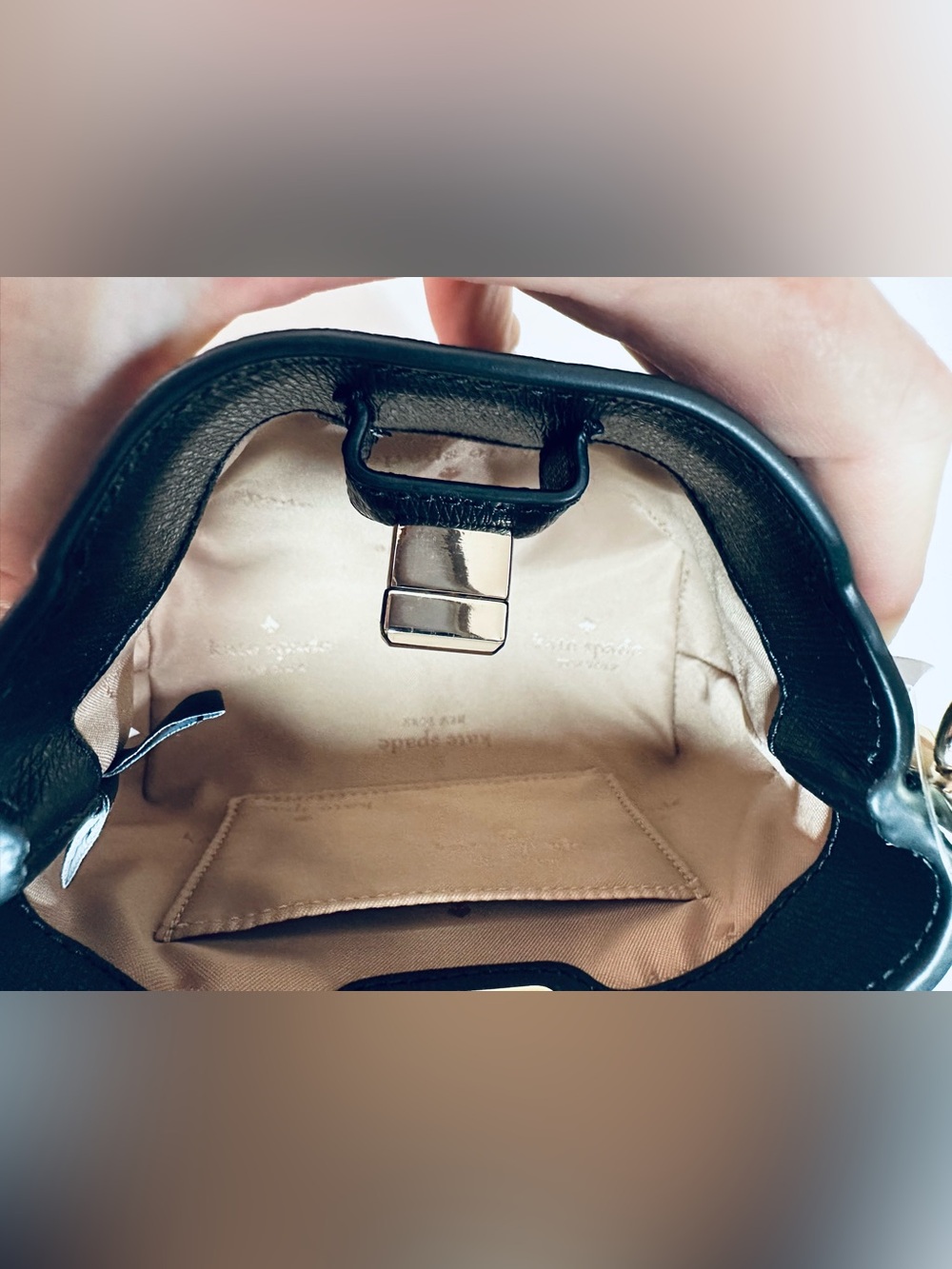 NWT Kate Spade Phoebe Mini Top Handle Crossbody Black Leather KI924 Gift Box - Picture 13 of 16